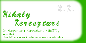 mihaly kereszturi business card